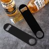 KTOJOY 4 PACK Stainless Steel Flat Bottle Opener, Beer Bottle Opener, 7inch, with Exquisite Packaging, for Kitchen, Bar or Restaurant, Black,