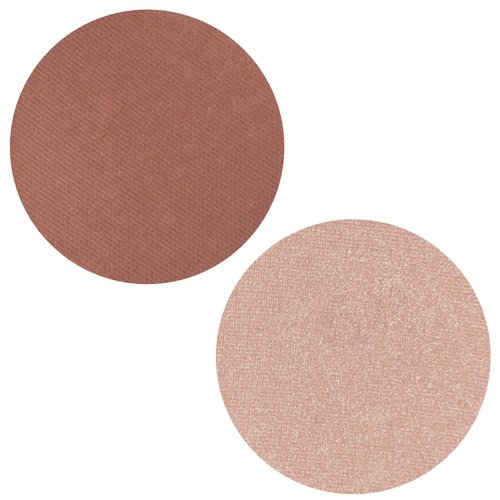 Powder Blush Highlighter Duo Makeup Palette – Russet Rose Brown Matte Blusher with Pink Highlighting Set, Magnetic Refill Pans, Highly Pigmented Paraben Gluten Cruelty Free Cosmetics Beauty Junkees