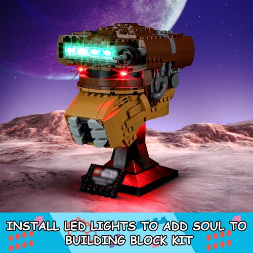 Mililier LED Light Kit for Lego 75351 Princess Leia Boushh Helmet Set, Compatible with Lego 75351 Building Blocks Model(Not Include Blocks Set)