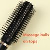Reazana Anti-Static Detangler Hair Brushes Detangling Hairbrush Blow Drying Brushes Comb for Men and Women All Wet or Dry Hair Types Styling Nylon Bristle Pins Massage Hair Brushes - Round
