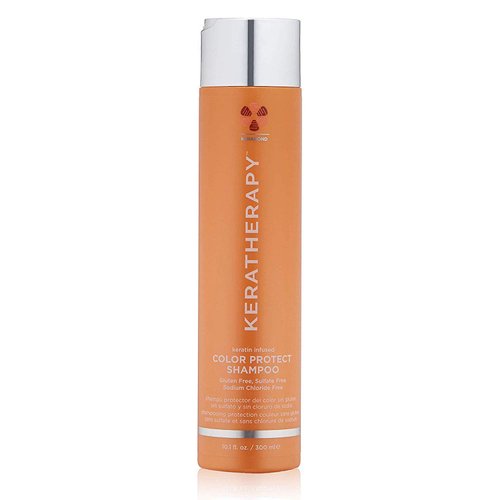 KERATHERAPY Keratin Infused Color Protect Shampoo, 10.1 fl. oz., 300 ml - Gluten Free Color Protecting Shampoo for Color Treated Hair with Kerabond Technology, Red Raspberry Oil, Omega 3 & 6