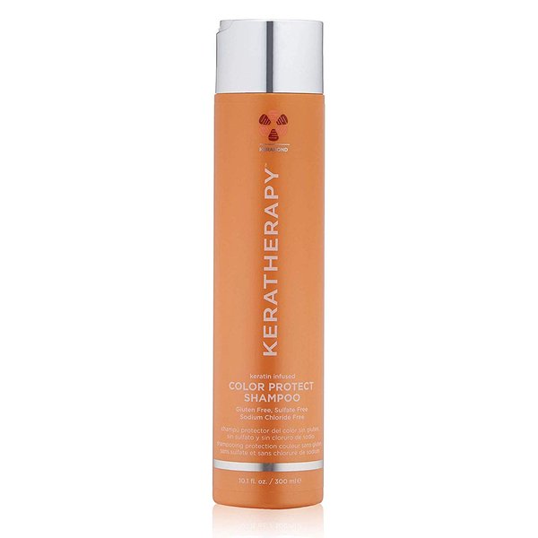 KERATHERAPY Keratin Infused Color Protect Shampoo, 10.1 fl. oz., 300 ml - Gluten Free Color Protecting Shampoo for Color Treated Hair with Kerabond Technology, Red Raspberry Oil, Omega 3 & 6