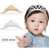 HLLMX 2 PCS Baby Girls Super Elastic Tiara Birthday Crown Headband Birthday Rhinestone Crown Headbands for Princess Girl Birthday Tiara Crown Headband Set Prom King Crown Hair Accessories