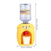 LUOZZY 2Pcs Mini Water Dispenser for Kids Cartoon Pig Dog Kids Water Machine Drinking Water Fountains Toys - Pink + Yellow