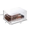 Acrylic Cigar Humidor Cigar Storage Box, Air Tight Cigar Container, Humidifier, Compartment for Humidity Pack Stores 50-75 Cigars (White)