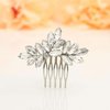 Catery Crystal Bride Wedding Hair Comb Hair Accessories with Rhinestone Bridal Side Combs for Women and Girls (A-SILVER)