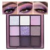 FLYEEO Purple Silver White Pink Tan Grape Matte Shimmer Eyeshadow Palette for Eye Makeup,High Pigmented Eye Shadow make up Powder Palet de sombras de ojos