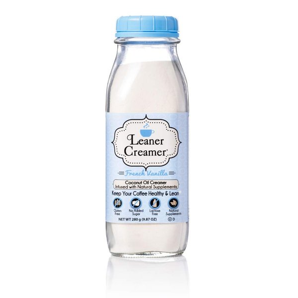 Leaner Creamer- Coffee Creamer Powder: Keto| Non-Dairy| Paleo| Sugar Free- French Vanilla (280g)