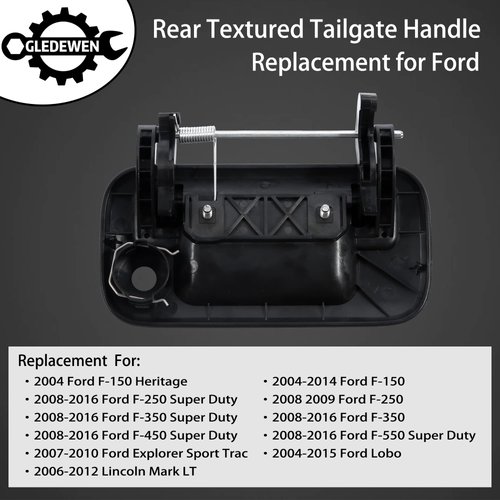 Tailgate Door Handle Exterior, Compatible with 2004-2016 Ford F150 F250 F350 F450 F550 Super Duty Explorer Lobo, Lincoln Mark LT,w/ Key Hole, Replace# 8L3Z-9943400-AA, 79606 Outside Tail gate Liftgate