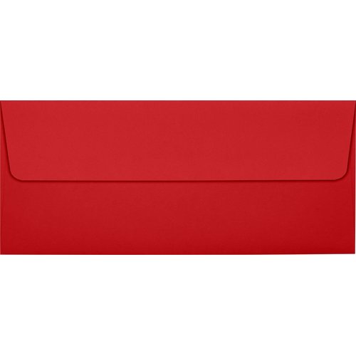 LUXPaper #10 Business Envelopes | Peel & Press | 4 1/8" x 9 1/2" | Ruby Red | 80lb. Text | 50 Qty