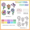 atydkug Window Suncatcher Gemstone Sticker Craft Kits for Kids - Diamond 6 Sheets Flowers Gem Art Painting Kits by Numbers for Girl, Birthday Party Supplies Gifts for 6 7 8 9 10 11 12 Year Old
