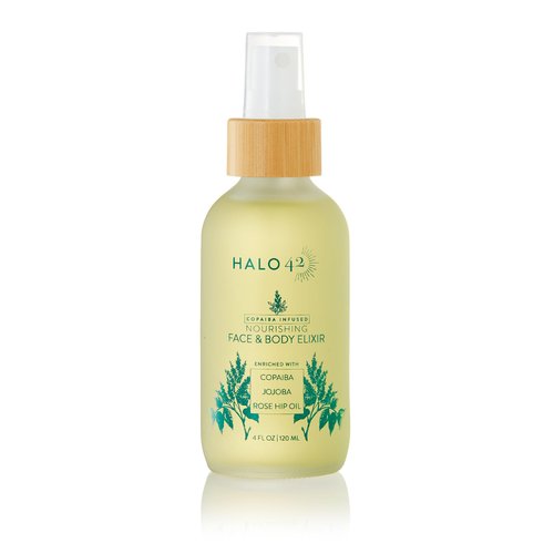 Halo 42 Copaiba infused Face and Body Oil- Jojoba, Geranium, Rose Hip, Vitamin E