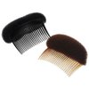QUUPY 2PCS Hair Decoration Comb Sponge Foam Hair Bump it up Volume Insert Hair Base Styling Accessories Back Do Beehive hair styler Tool(Black)