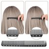 5PCS Black Hair Combs Premium Carbon Fiber Barber Comb, Medium & Fine Teeth Styling Comb, Heat Resistant Hair Cutting Comb Clipper Combs for Hairdressing Grooming Detangling Sectioning Teasing, 7 In