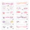 Fssqii 12 Sheets Birthday Face Temporary Tattoos for Children Girls Cute Pink Freckle Waterproof Birthday Eye Makeup Fake Tattoo Stickers Kids Women Gifts for Birthday Party Decoration Favors Supplies