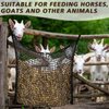 2 Pcs Slow Feed Hay Net Hay Feeder Hay Bags for Horses Goat Stall Trailer Horse Feeding Supplies (Black,35 x 31 Inch)