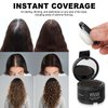 Hairline Powder, Root Touch Up Medium Brown Powder, Instant Hair Loss Concealer Hair Powder for Thinning Hair, Windproof & Sweatproof Hair Root Cover Up Powder with Mirror and Puff