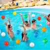 Arrowbash 36 Pcs Mini Beach Balls Bulk 4.7 Inches Pool Balls Beach Birthday Party Decorations with Hanging Rope and Hooks, Summer Blow up Ball Inflatable Beach Balls Swimming Pool Toys for Water Games