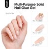 Gellen Solid Gel Nail Glue with 60ml Nail Glue Remover Set 15g Solid Nail Glue Gel for Press On Nails Acrylic Nails Soft Gel Nail Tips Glue Remover UV Lamp Gel Glue for Nails