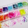 2 Boxes Chunky Glitter Flakes Holographic & Iirdescent Irregular Sequins Glitters Sparkles Resin Epoxy Accessories Crafts Slime Supplies Nail Art Decorations(Irregular)
