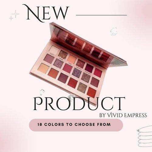 Vivid Empress Professional 18 Colors Pigmented Nude Eyeshadow Blendable Long Lasting Eye Shadow Neutrals Smoky Multi Reflective Shimmer Matte Glitter Pressed Pearls Eye Shadow Makeup palette Cosmetics