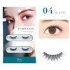 DUP Pack of 2 Pairs Furry Lash False Eyelashes, Japanese Long-Lasting Natural Look, Lightweight Fake Lashes for Everyday Wear Easily to Apply, Furry Lash 04 Cute