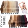 Hairro Tape In Human hair Extension Skin Weft Real Hair Extensions Glue In Remy Hairpieces Adhensive Rooted Tape In Strong Double Sided Tape On Hair Pieces For Women 14 inch 40g 20pcs #04 Medium Brown