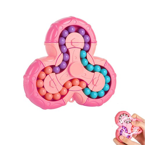 YUDANSI Magic Bean Puzzle Toy, Rotating Magic Bean Fidget Toys 2-in-1, Magic Ball Brain Teaser STEM Game, Gift for Kids Boys Girls Age 3+, 5-7, 8-12, Teen, Adult for Christmas New Year Birthday Gifts