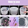Nail Tool Storage Box, Nail Tool Cleaner Box, Plastic Nail Drill Bit Cleaner Bowl, Sterilizer Box For Nail Tools, Plastic Manicure Tools Storage Box Cleaner Washing Bowl