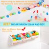 Ligereza bath toy holder 3 Piece Set, Free Arrangement bath toy organizer, Multi-functional bathtub toy holder, Quickly Fish Out bath toy, bath toy holder for Easily Organise and Sort Toys
