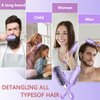 FERNIDA Detangling Brush for Women Girls - Detangler Hair Brush for Straight Long Wet Dry Hair, 572 Soft Bristles Scalp Brush, Purple
