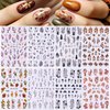 8Sheets Fall Leaves Nail Art Stickers, 3D Black Leaf Flowers Love Autumn Leaves Adhesive Nail Stickers Nail Supplies Flower Designs Slider Decal for Women Nail Decorations Thanksgiving Day Accessories