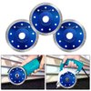 Tanzfrosch 4.5 inch Diamond Saw Blade 4.5" Cutting Disc Wheel for Cutting Porcelain Tiles Granite Marble Ceramics Works with Tile Saw and Angle Grinder (3 Pack, Blue)