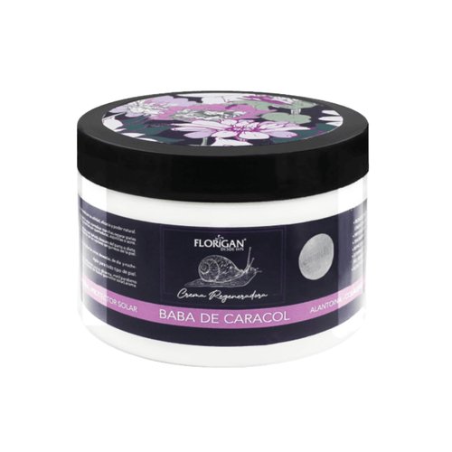 Face Cream Baba de Caracol with Alantoin, Collagen & Elastin 350g, Florigan, 12.35 Ounce (Pack of 1)