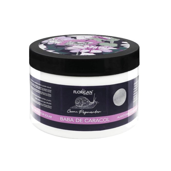Face Cream Baba de Caracol with Alantoin, Collagen & Elastin 350g, Florigan, 12.35 Ounce (Pack of 1)