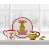 Department 56 Dr. Seuss Grinch Santa Face Sculpted Coffee Mug, 1 Count (Pack of 1), Multicolor
