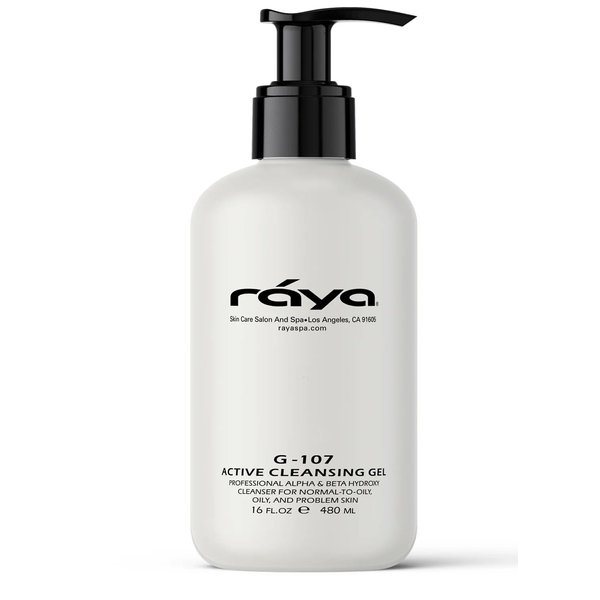 Raya Active Facial Cleansing Gel (G-107) – Purifying and Hydrating Makeup Remover, Gentle Gel Cleanser for Oily, Sensitive, and Combination Skin, Deep Cleansing Formula for Balanced Skin