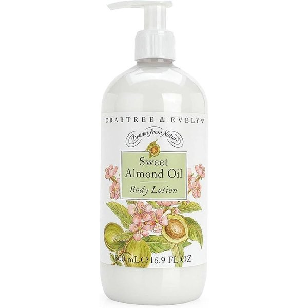 Crabtree & Evelyn Sweet Almond Oil Bath and Shower Gel & Body Lotion (16.9 fl oz each)