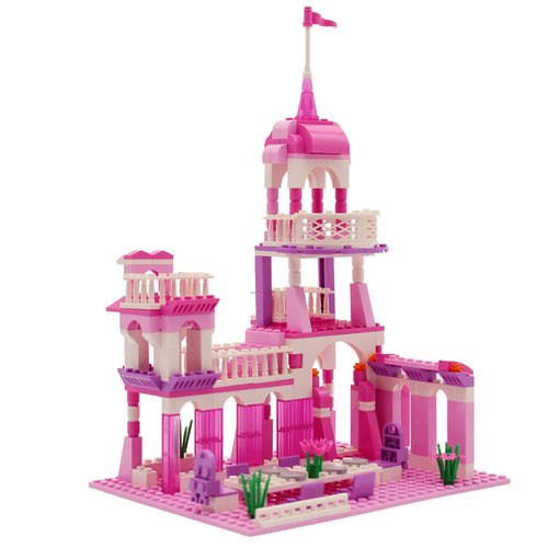 Girls Castle Building Blocks Set Princess Pink Educational Toy for Over 6 Years Old Construction Bricks Toy with （274 PCS）