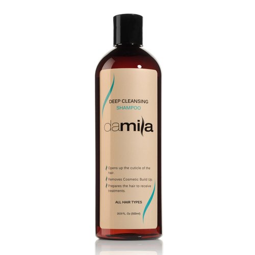 damila Deep Cleansing Shampoo - Clarifying Shampoo For All Hair Types - Degreases, Removes Residue and Product Build Up - Prepares Hair for Keratin Hair Treatment - 16.9 Fl. Oz