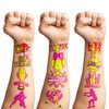 8 Sheets (96PCS) Softball Temporary Tattoos Sports Themed Birthday Party Decorations Favors Supplies Decor Stickers for Girls Boys Kids Gifts Classroom School Prizes Rewards