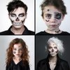 Halloween Makeup Temporary Halloween Tattoos Stickers Prank Chucky Witch Fake Face Decals Zombie Makeup Scar Skeletons Cosplay Tattoos for Adults Women Girls Kids DIY Eye Mouth Clown Makeup Kit Party