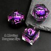 FONVGOGO Sharp Edge Resin Dice Set, Liquid Core DND Dice, Dragon Eye Dice Set D&D Dungeons and Dragons Dice Polyhedral Beholder's Ttrpg Die Role Playing RPG D and D Dice (Light Purple)