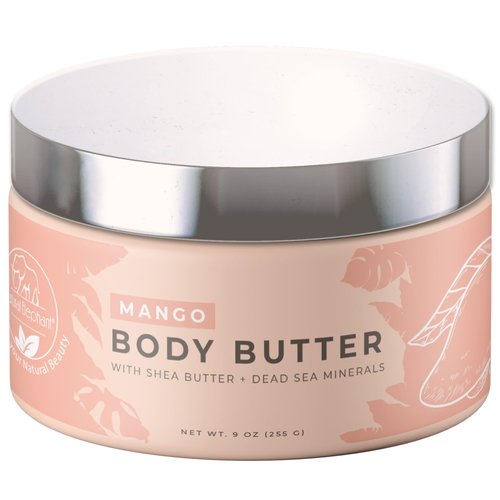 Natural Elephant Body Butter - with Shea Butter, Dead Sea Minerals, Vitamin E- All-Day Hydrating Lotion, Luxurious Moisturizer, Cruelty-Free, Paraben-Free, 9 oz (Mango)
