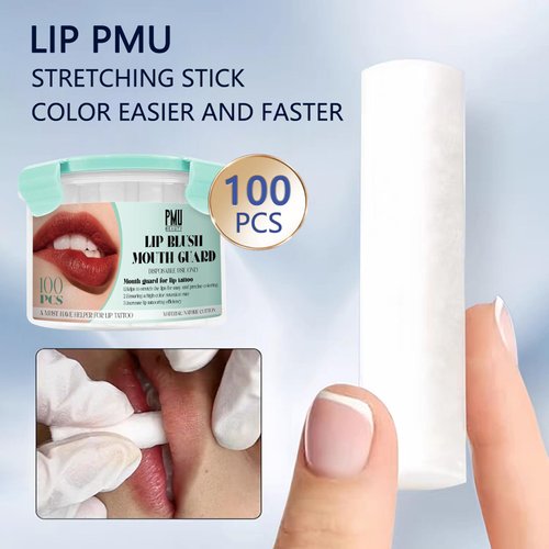 PMUBEAUTY 100pcs Cotton Lip Tattoo Stretching Stick for Easy and Precise Lip Coloring Enhance Lip Color Lip Tattoo & Lip Blushing PMU Supplies Tattoo Cleaning Wipes
