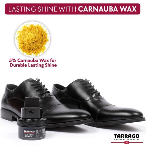 Tarrago Self Shine Shoe Polish with Applicator – Quick Shine Shoe Cream for Leather Boots and Shoes - 1.76 Fl. Oz – Bordeaux #11