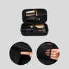 RED by Kiss Men Grooming Portable Organizer BagTravel Pouch (Black) Organize Shaver Trimmer Clipper Hair Comb Convenient Mesh Inner Pocket, Hard Zipper, Handle, Water Resistant Exterior