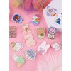 65PCS Acrylic Brooch Pins, Lorvain Cute Aesthetic Badges Pin Kawaii Backpack Pins Sheep Rabbit Dog Bear Girl Cartoon Brooch Pin for Backpacks Bags Jackets Hoodies Hats