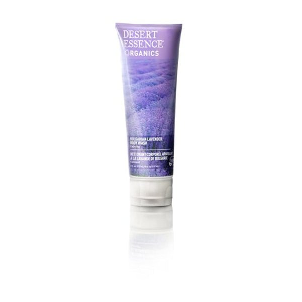 Desert Essence Bulgarian Lavender Body Wash - 8 Fl Ounce - Gentle Cleansing - Calms & Soothes Skin - Soft & Nourished - Vitamin A, B & C - Yucca Cactus - Promotes Healthy Skin