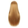 LECIPO 30 Inch Blonde 80% Human Hair Mannequin Head with Stand for Hairdresser Practice Braiding Styling Cosmetology Manikin Doll Training Head
